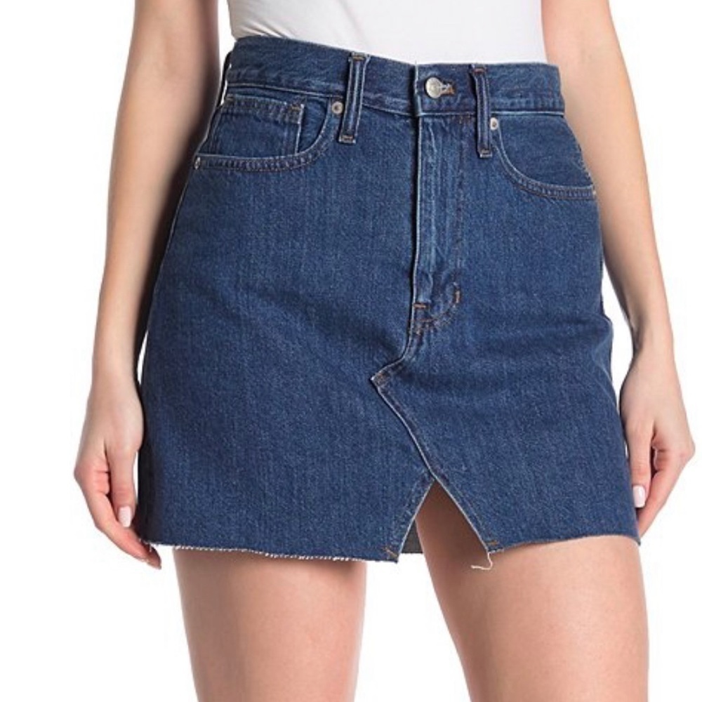 NEW Madewell Denim Cut-out A-line Skirt 28/US 6